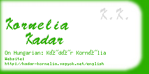 kornelia kadar business card